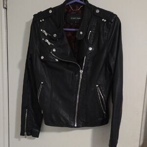 Black Rivet Women's Edgy Black Leather Jacket